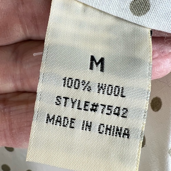 VINTAGE AVALIN Women’s XS Ivory Boiled Wool Double Breasted Crop Jacket - Picture 8 of 8